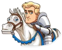 😑-Romantic Knight, Telegram Sticker