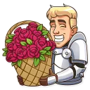 💐-Romantic Knight, Telegram Sticker