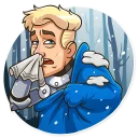 🥶-Romantic Knight, Telegram Sticker
