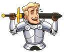 😂-Romantic Knight, Telegram Sticker