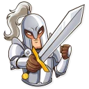 😠-Romantic Knight, Telegram Sticker