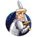 😨-Romantic Knight, Telegram Sticker