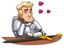 😍-Romantic Knight, Telegram Sticker