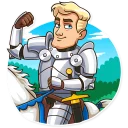 💪-Romantic Knight, Telegram Sticker
