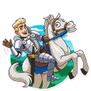 👋-Romantic Knight, Telegram Sticker