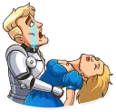 😭-Romantic Knight, Telegram Sticker