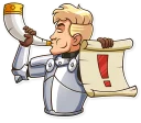 📢-Romantic Knight, Telegram Sticker