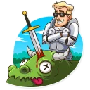 😎-Romantic Knight, Telegram Sticker