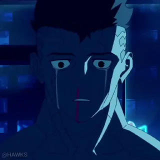 😭-Cyberpunk Edgerunners, Telegram Sticker