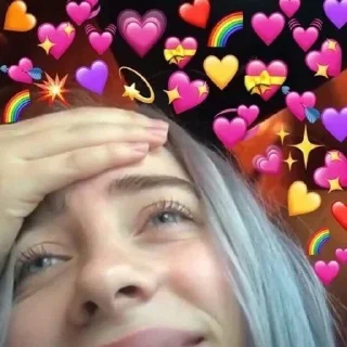 💙-Billie Eilish, Telegram Sticker