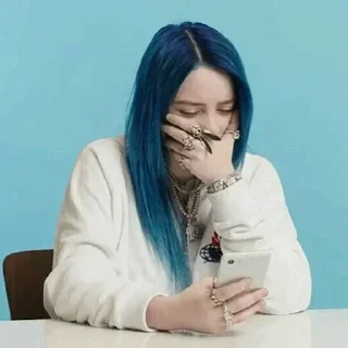 💙-Billie Eilish, Telegram Sticker