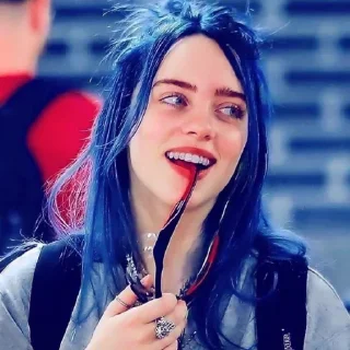 💙-Billie Eilish, Telegram Sticker