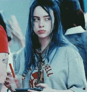 💙-Billie Eilish, Telegram Sticker