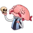 💀-Sad Blobby, Telegram Sticker