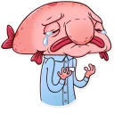 😢-Sad Blobby, Telegram Sticker