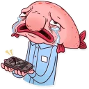 📱-Sad Blobby, Telegram Sticker