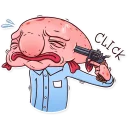 🔫-Sad Blobby, Telegram Sticker