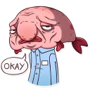 😔-Sad Blobby, Telegram Sticker