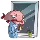 ☕-Sad Blobby, Telegram Sticker
