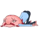 😪-Sad Blobby, Telegram Sticker
