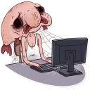 🖥-Sad Blobby, Telegram Sticker