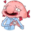 😘-Sad Blobby, Telegram Sticker