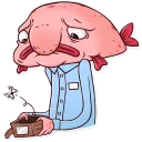 💸-Sad Blobby, Telegram Sticker