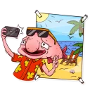 🏝-Sad Blobby, Telegram Sticker