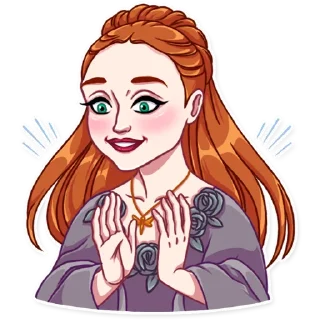 👏-Sansa Stark, Telegram Sticker