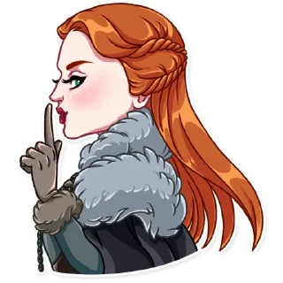 🤫-Sansa Stark, Telegram Sticker