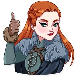 👍-Sansa Stark, Telegram Sticker