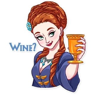 🍷-Sansa Stark, Telegram Sticker