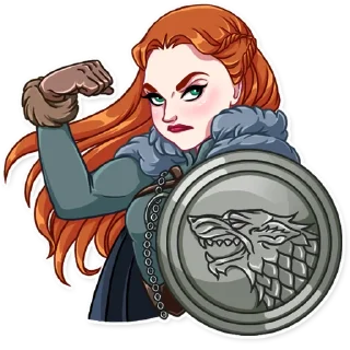 💪-Sansa Stark, Telegram Sticker