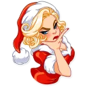 🤔-Santa Girl, Telegram Sticker