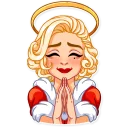 😇-Santa Girl, Telegram Sticker