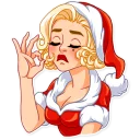 👌-Santa Girl, Telegram Sticker