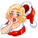 😨-Santa Girl, Telegram Sticker