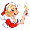 🥴-Santa Girl, Telegram Sticker