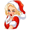 😉-Santa Girl, Telegram Sticker