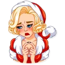 😞-Santa Girl, Telegram Sticker