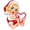❤️-Santa Girl, Telegram Sticker