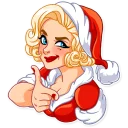 😏-Santa Girl, Telegram Sticker
