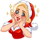 😳-Santa Girl, Telegram Sticker