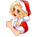 👍-Santa Girl, Telegram Sticker