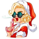 😎-Santa Girl, Telegram Sticker