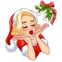 😘-Santa Girl, Telegram Sticker