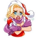 🥶-Santa Girl, Telegram Sticker