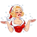 ❄️-Santa Girl, Telegram Sticker
