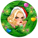 😑-Santa Girl, Telegram Sticker