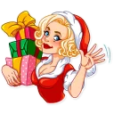 👋-Santa Girl, Telegram Sticker